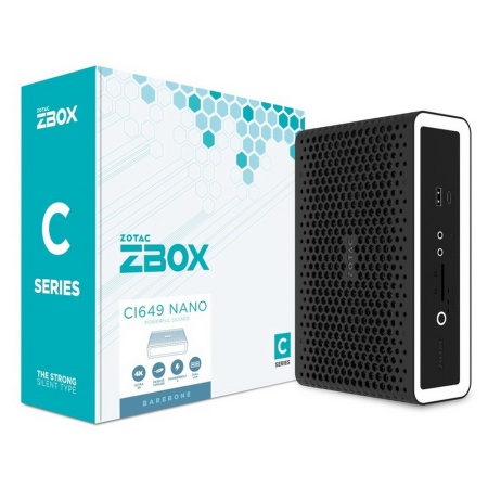 ZOTAC ZBOX-CI649NANO-BE, FANLESS, i5-1335U, 2 DDR5, M.2 SSD, wifi,bt, EU plug 2.5" SATAIII BAY, 2 GLAN,USBDRV, DP/HDMI