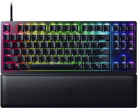 Клавиатура Razer Huntsman V2 TKL механическая черный USB for gamer LED (подставка для запястий)