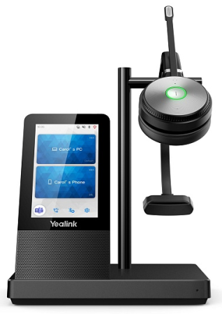 YEALINK WH66 Mono UC Моно, Беспроводная, HD звук, 160м DECT, Шумоподав, Дисплей 4'', USB-хаб, Bluetooth, шт