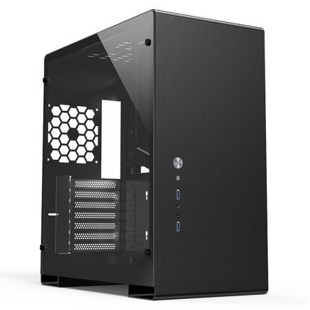 Корпус JONSBO U5 Black без БП, боковые панели из закаленного стекла, mini-ITX, micro-ATX, ATX черный