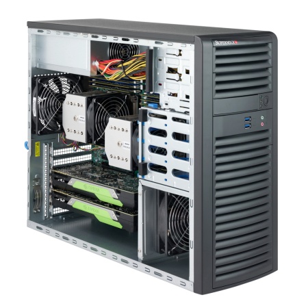 Серверный корпус Supermicro CSE-732D3-1K26B Supermicro CSE-732D3-1K26B Black SC732D3 Tower Chassis with 1200W PS2 PWS