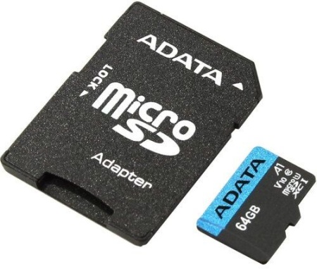 Флеш карта microSDXC A-Data 64GB AUSDX64GUICL10A1-RA1 Premier Pro + adapter