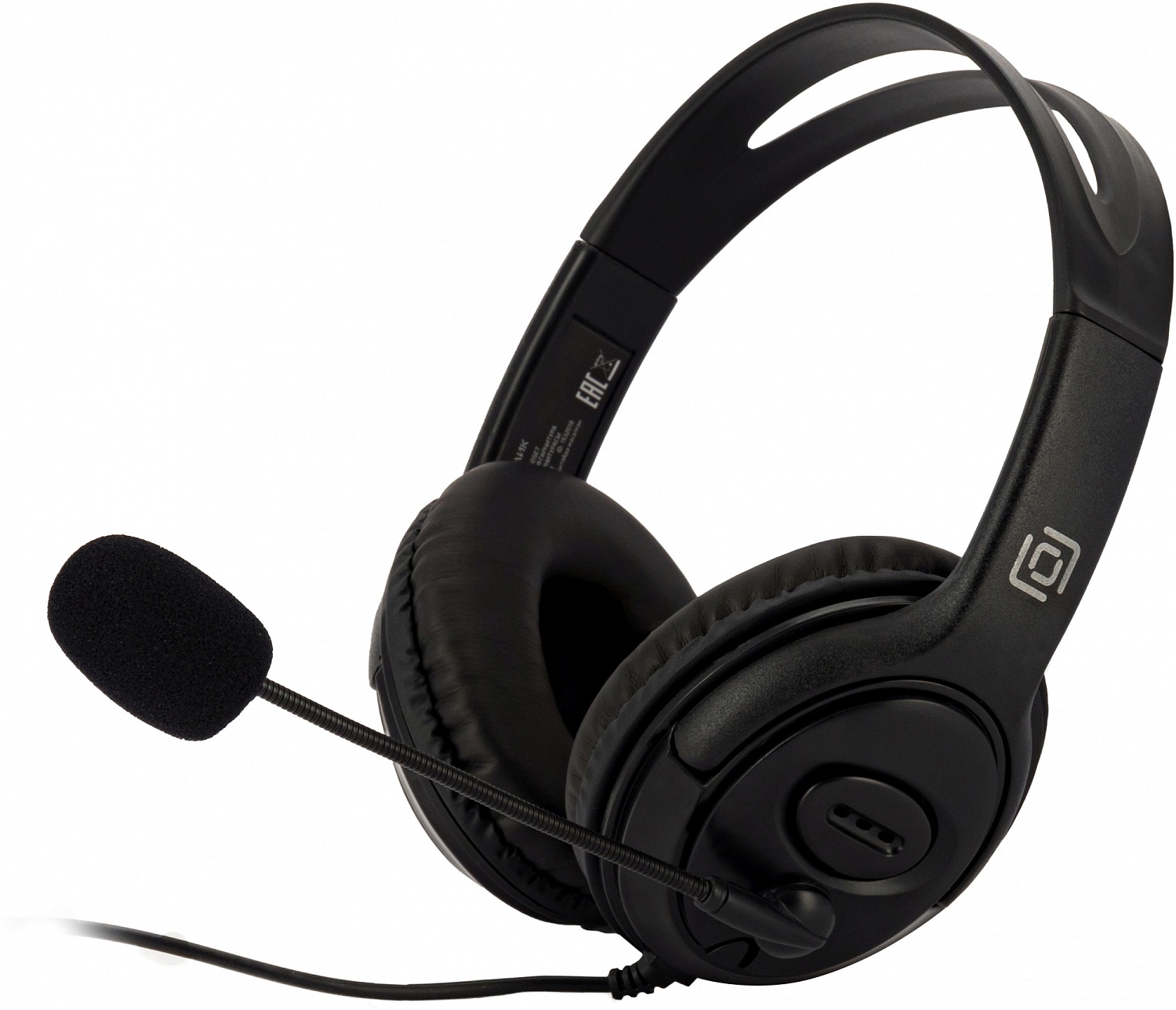 Наушники с микрофоном Оклик HS-M400 черный 1.8м накладные оголовье (1532019)