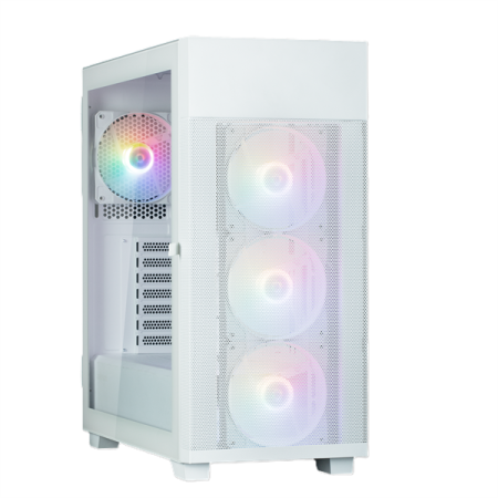 корпус ZALMAN S5 NEO, ATX, WHITE, WINDOW, 2xCOMBO (3.5" or 2.5"), 4x2.5", 1xUSB2.0, 1xUSB3.1, FRONT 3x120mm FRGB, REAR 1x120mm FRGB
