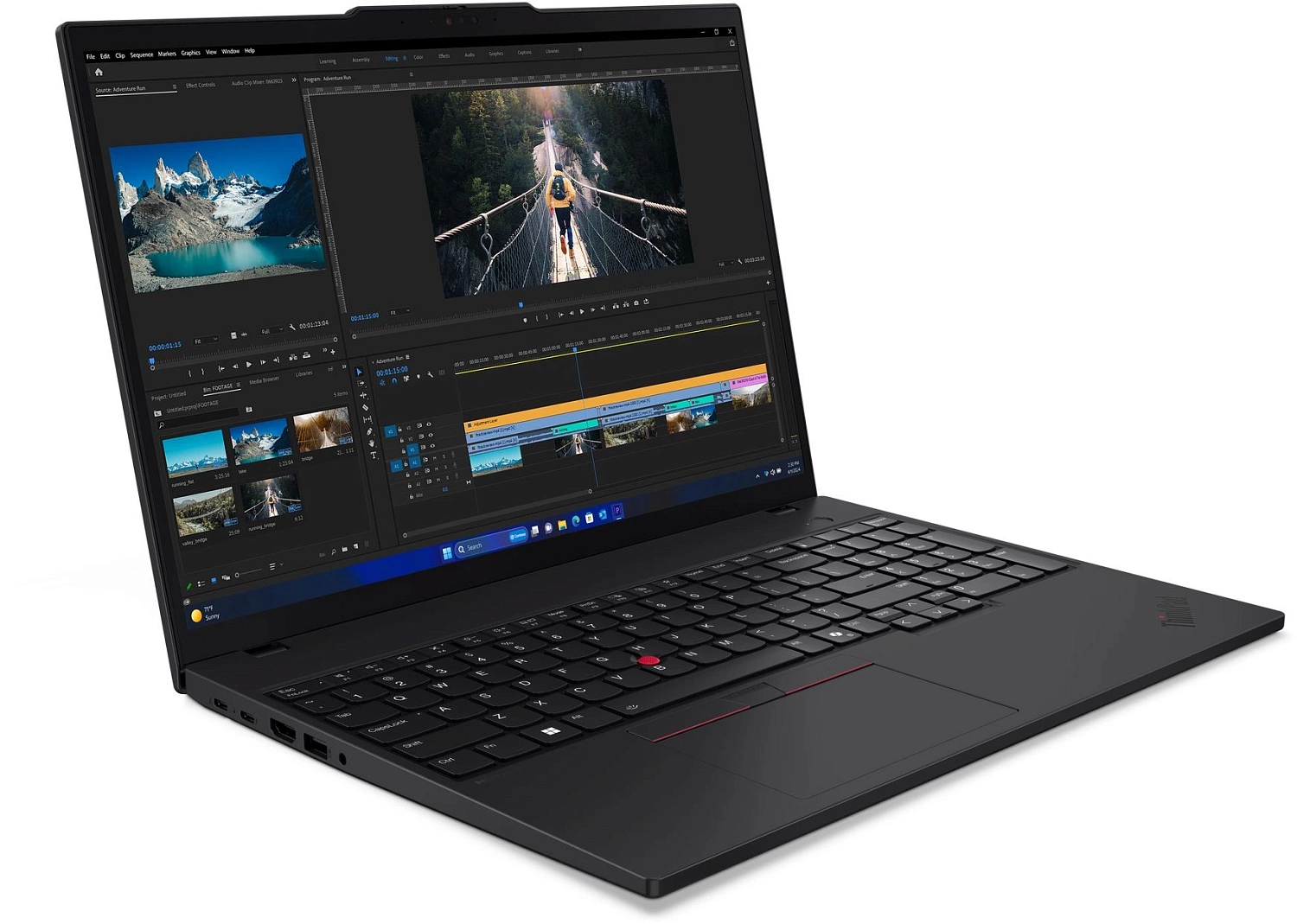 Ноутбук Lenovo ThinkPad T14 G5 Core Ultra 7 155U 16Gb SSD512Gb Intel Graphics 14" IPS WUXGA (1920x1200) Windows 11 Pro 64 black WiFi BT Cam (21MMSC9C00)