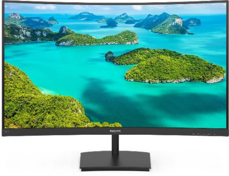 Монитор 23,8'' Philips 245E1S 2560x1440 75Гц  IPS W-LED 16:9 4ms(GtG) VGA HDMI DP 50M:1 1000:1 178/178 250cd Tilt AMD Adaptive-Sync Black