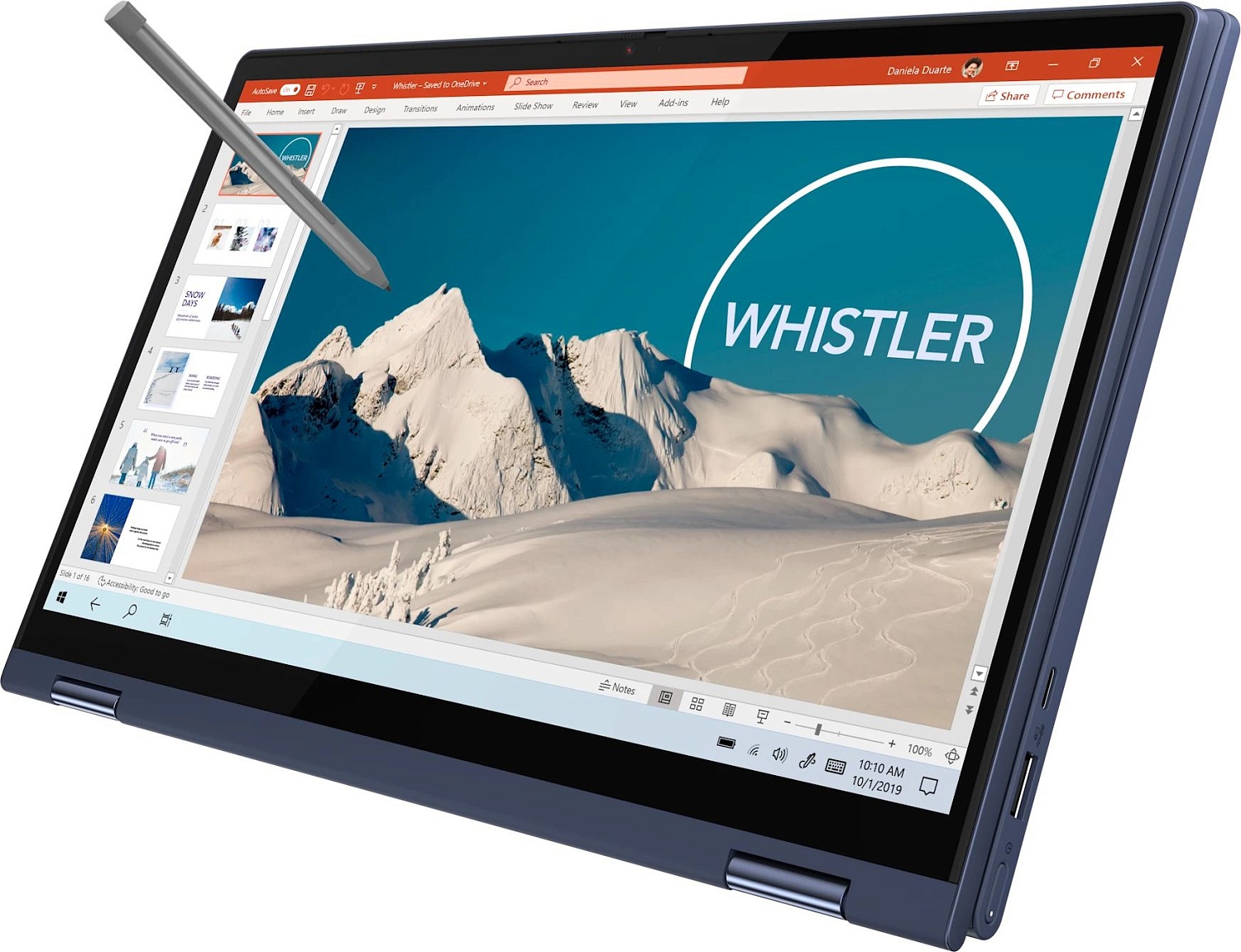 Ноутбук Lenovo Yoga 6 13ALC6 Ryzen 5 5500U 8Gb SSD256Gb AMD Radeon 13.3" IPS Touch FHD (1920x1080) Windows 11 Home blue WiFi BT Cam (82ND00ETRK)