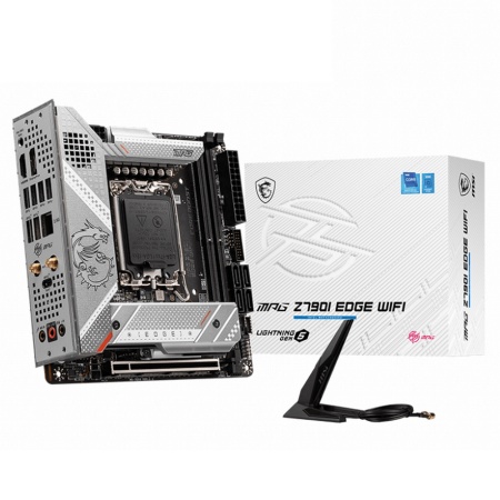 Материнская плата MSI MPG Z790I EDGE WIFI LGA1700,2DDR5,1PCI-Ex16,3M.2,4SATA3,2USB3.2Gen2x2, 2USB3.2