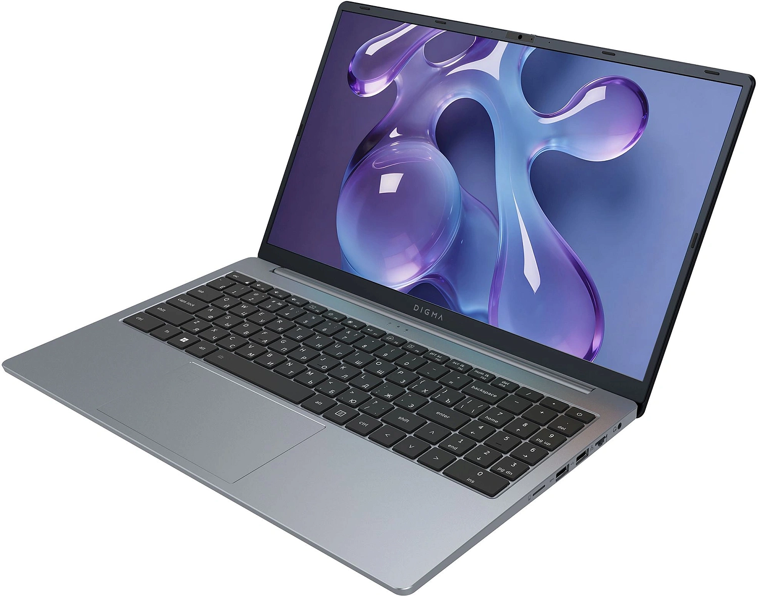 Ноутбук Digma Nova Ryzen 5 3500U 16Gb SSD512Gb AMD Radeon Vega 8 15.6" IPS FHD (1920x1080) Windows 11 Pro grey WiFi BT Cam 6000mAh (DN15R5-ADXW13)