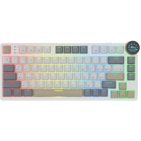 Клавиатура Royal Kludge RK N80 Pearly Dawn USB/2.4 GHz/Bluetоoth, RGB, Hot Swap, Red switch