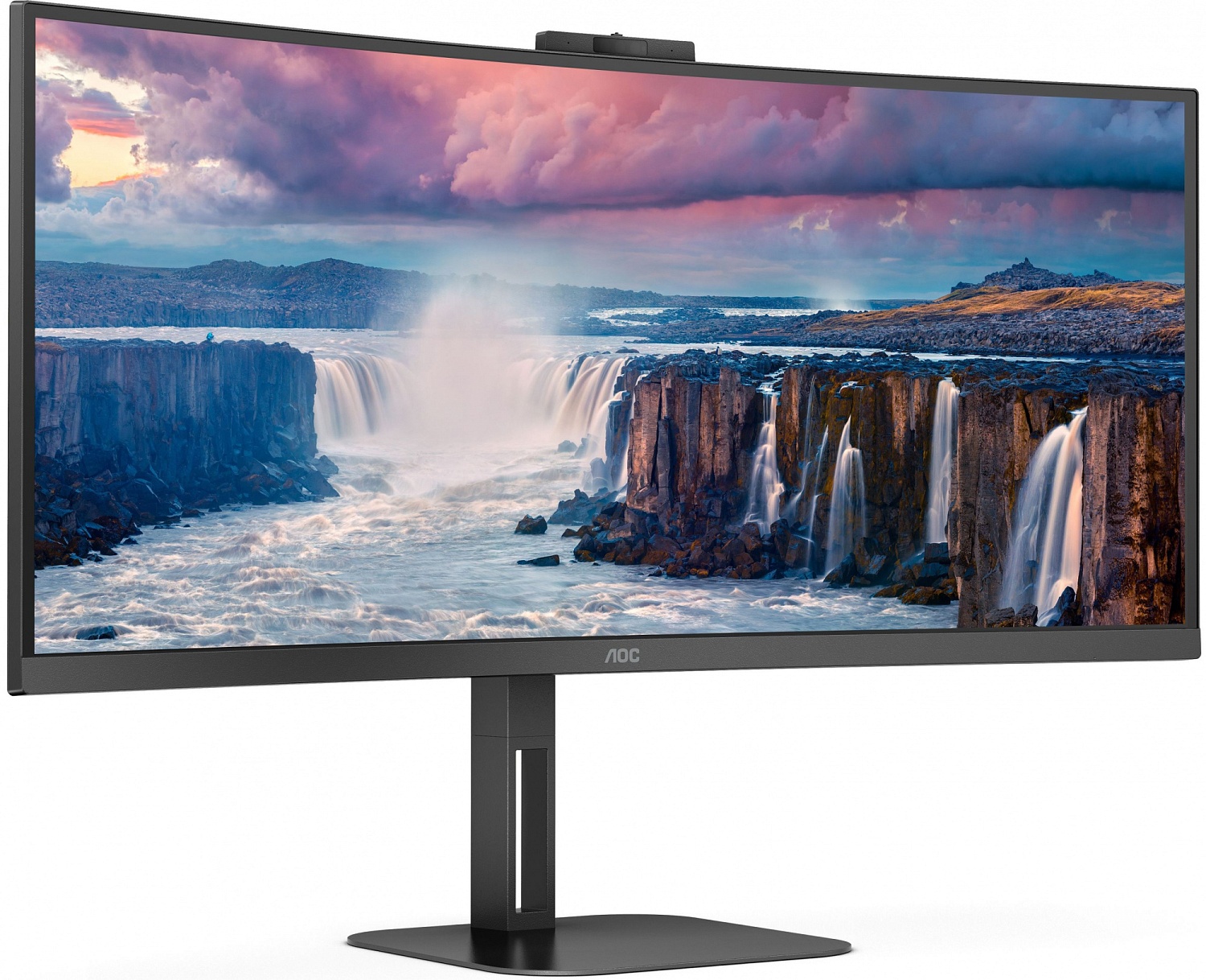Монитор LCD 34'' [21:9] 3440x1440(UWQHD) VA, Curved, nonGLARE, 100 Hz, 300 cd/m2, H178°/V178°, 3000:1, 20М:1, 16.7M, 4ms, HDMI, DP, USB-C, USB-Hub, Height adj, Tilt, Speakers, 3Y, Black