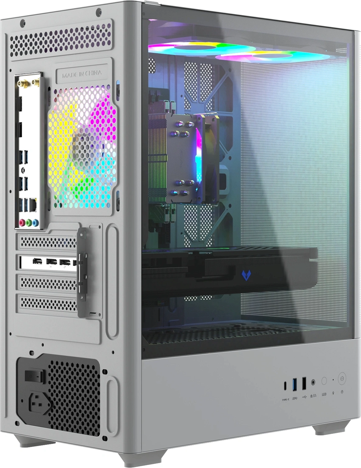 ПК Teclast G03 Ryzen 5 7500F (3.7) 32Gb SSD1Tb RTX5070 12Gb Windows 11 Pro GbitEth WiFi BT 750W белый (G03 7500F32G1T5070WKRU)