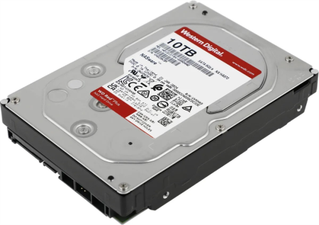 Жесткий диск Western Digital Red Plus NAS HDD 3.5" SATA 10Tb, 7200RPM, 512MB buffer, WD100EFGX, 1 year