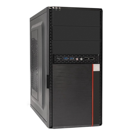 Minitower BA-204U-AA400 (mATX, БП AA400 с вент. 8см, 2*USB+2*USB3.0, аудио, черный)