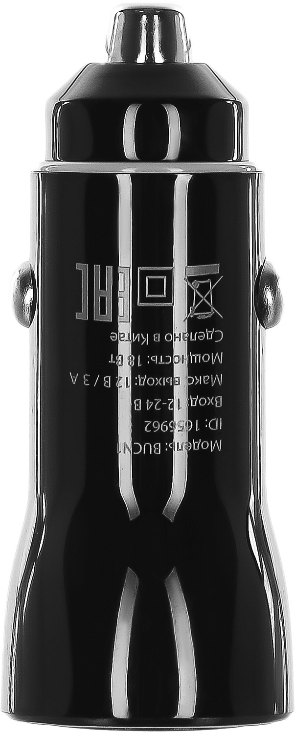 Автомобильное зар./устр. Buro BUCN1 18W 3A (PD+QC) USB-C/USB-A универсальное черный (BUCN18P110BK)