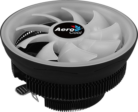 Устройство охлаждения(кулер) Aerocool Core Plus Soc-AM5/AM4/1151/1200/1700 4-pin 15-25dB Al 110W 305gr LED Ret