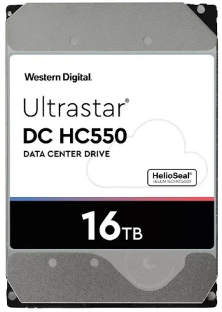 Жесткий диск Western Digital Ultrastar DC HС550 HDD 3.5" SATA 16Тb, 7200rpm, 512MB buffer, 512e (WUH721816ALE6L4), 1 year