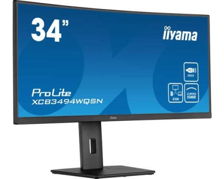Монитор Iiyama 34" ProLite XCB3494WQSN-B5 черный VA LED 0.4ms 21:9 HDMI M/M матовая HAS 300cd 178гр/178гр 3440x1440 120Hz DP 2K USB 9.4кг