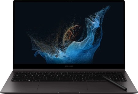 Ноутбук Samsung Galaxy Book 2 Pro 360 NP950 Core i7 1260P 16Gb SSD512Gb Intel Iris Xe graphics 15.6" AMOLED Touch FHD (1920x1080) Windows 11 Home English black WiFi BT Cam (NP950QED-KA1IN)