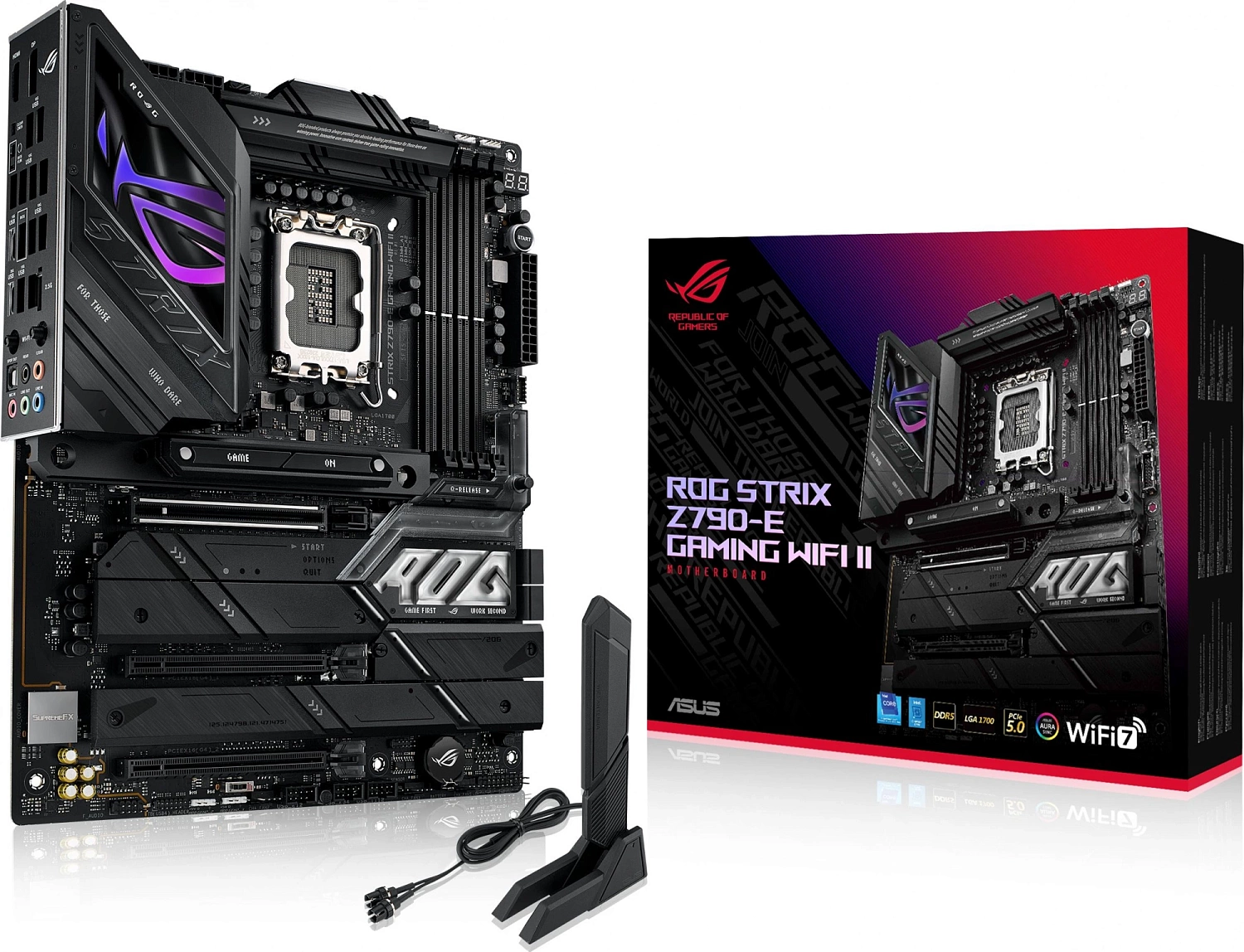 Материнская плата Asus ROG STRIX Z790-E GAMING WIFI II Soc-1700 Intel Z790 4xDDR5 ATX AC`97 8ch(7.1) 2.5Gg RAID+HDMI+DP