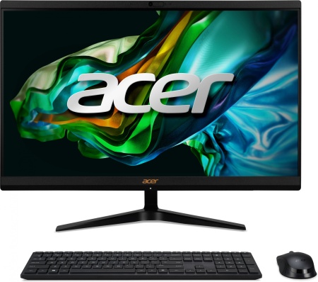 Моноблок Acer Aspire C24-1800 23.8" Full HD i3 1315U (0.9) 8Gb SSD256Gb Iris Xe CR noOS GbitEth WiFi BT 65W клавиатура мышь Cam черный 1920x1080