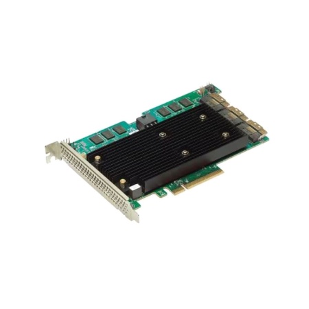 RAID-контроллер Broadcom MegaRAID 9670-24i SGL (05-50123-00 / 03-50123-00002 / 03-50123-00003), PCIe 4.0 LP, 24G SAS/SATA/NVMe, RAID 0,1,5,6,10,50,60, 24port(3x8 SFF-8654), 8GB Cache, SAS4124 ROC, RTL