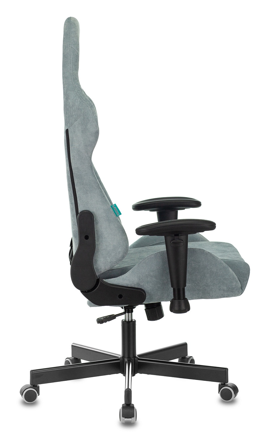 Кресло игровое Zombie VIKING KNIGHT Fabric серо-голубой Light-28 с подголов. крестов. металл Кресло игровое Zombie VIKING KNIGHT Fabric серо-голубой Light-28 с подголов. крестов. металл