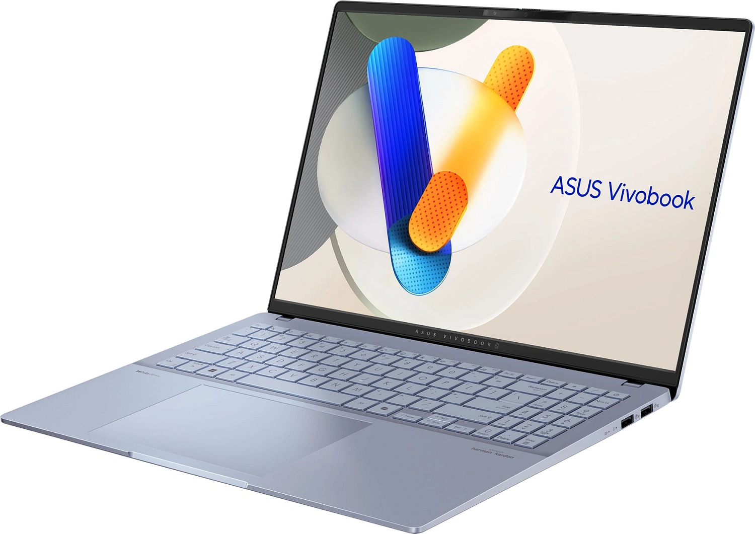 Ноутбук ASUS Vivobook S16 S5606CA-RI174W Core Ultra 7 Processor 255H 2.0 GHz LPDDR5X/32GB 1TB PCIE G4 SSD./Intel Arc/16.0" OLED WQXGA+ BEND GLARE NON-TOUCH,400NITS(120HZ)WIN11 HOME/1.30 kg/Mist Blue