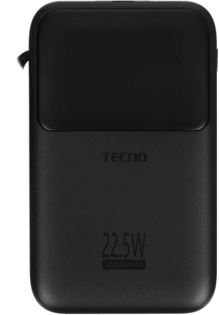 Мобильный аккумулятор Tecno Pocket S101Q 10000mAh QC3.0/PD3.0 22.5W 2.4A 2xUSB-A/USB-C черный Мобильный аккумулятор Tecno Pocket S101Q 10000mAh QC3.0/PD3.0 22.5W 2.4A 2xUSB-A/USB-C черный