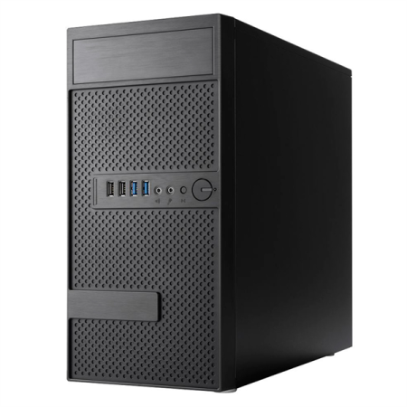 Корпус Mini Tower InWin EFS063 Black ______ U3*2+U2*2+A(HD) + front fan holder + Screwless+intrusion switch mATX (без блока питания)