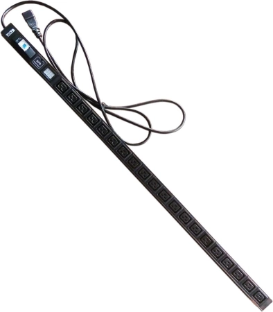 Блок розеток вертикальный Блок розеток вертикальный, 1-фазный с автоматом, A/V-метр, 16A / 250V, 20xC19, шнур 3.0 м, разъем C20 Блок розеток вертикальный Блок розеток вертикальный, 1-фазный с автоматом, A/V-метр, 16A / 250V, 20xC19, шнур 3.0 м, разъем C20