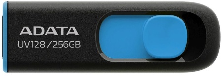 Флеш Диск A-Data 256Gb DashDrive UV128 AUV128-256G-RBE USB3.0 черный/синий