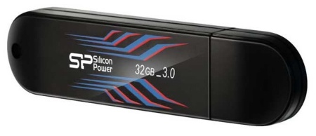 Флеш Диск Silicon Power 32Gb Blaze B10 SP032GBUF3B10V1B USB3.0 черный/синий