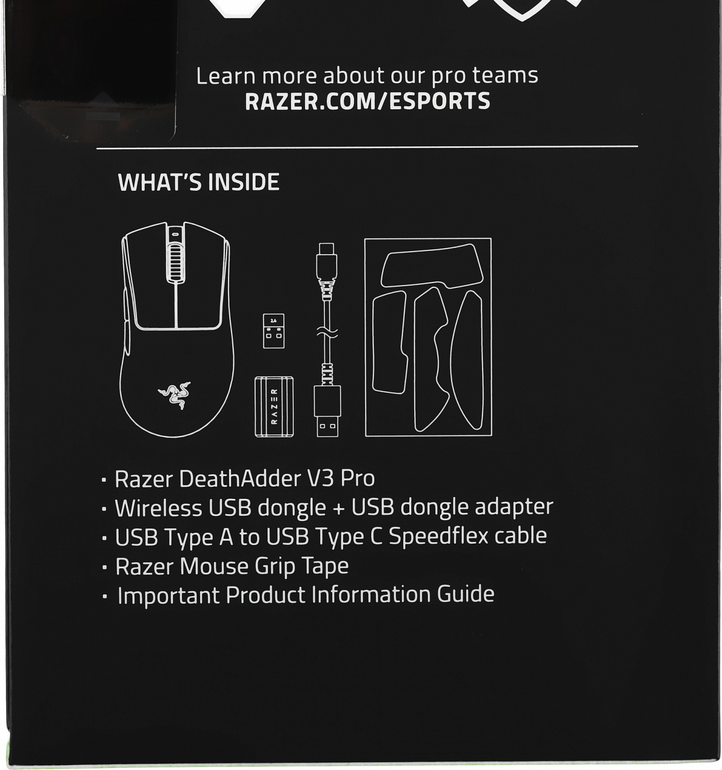 Мышь Razer DeathAdder V3 Pro белый оптическая (30000dpi) беспроводная USB-C (5but) Мышь Razer DeathAdder V3 Pro белый оптическая (30000dpi) беспроводная USB-C (5but)