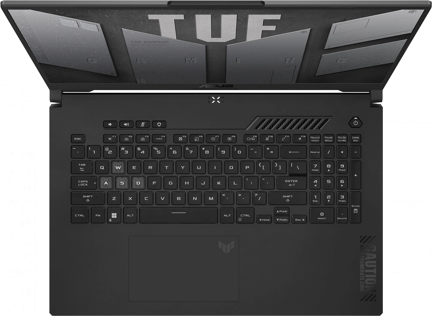 Ноутбук Asus TUF Gaming F17 FX707ZV4-HX018W Core i7 12700H 16Gb SSD1Tb NVIDIA GeForce RTX4060 8Gb 17.3" IPS FHD (1920x1080) Windows 11 Home grey WiFi BT Cam (90NR0FB5-M004S0)