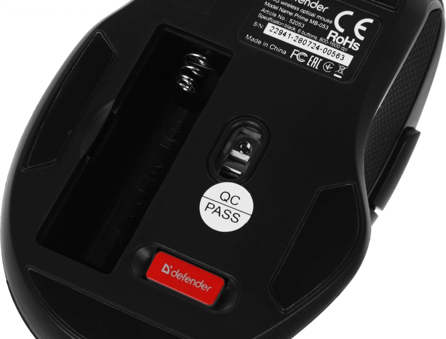 Мышь Defender Prime MB-053 черный оптическая 1600dpi silent беспров. USB для ноутбука 5but (52053) Мышь Defender Prime MB-053 черный оптическая 1600dpi silent беспров. USB для ноутбука 5but (52053)