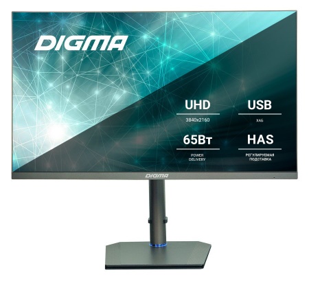 Монитор Digma 27" DM-MONB2709 темно-серый IPS LED 5ms 16:9 HDMI матовая HAS Piv 350cd 178гр/178гр 3840x2160 60Hz G-Sync DP 4K USB 8.7кг