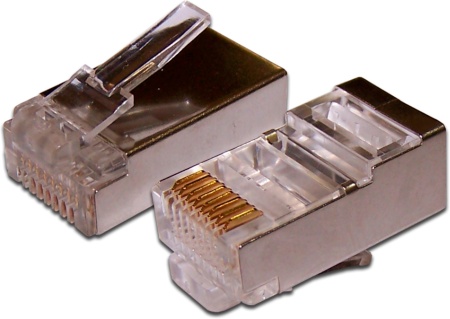 Коннектор RJ45 STP 8P8C, универсальный, cat.5e, 100 шт.