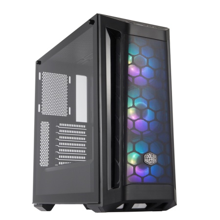 MasterBox MB511 ARGB MCB-B511D-KGNN-RGA Mesh version black trim. 3X RGB FAN installed, Including MCB-B511D-KGNN-RGA RGB controller (095102)