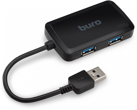 Разветвитель USB 3.0 Buro BU-HUB4-U3.0-S 4порт. черный