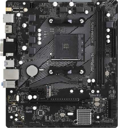 Материнская плата Asrock A520M-HVS Soc-AM4 AMD A520 2xDDR4 mATX AC`97 8ch(7.1) GbLAN RAID+VGA+HDMI