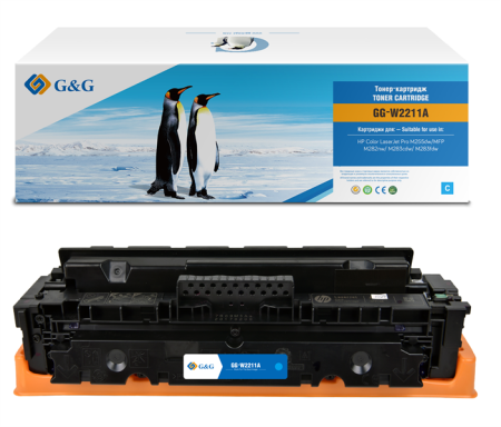 Картридж лазерный G&G GG-W2211A голубой (1250стр.) для HP M255/MFP M282/M283