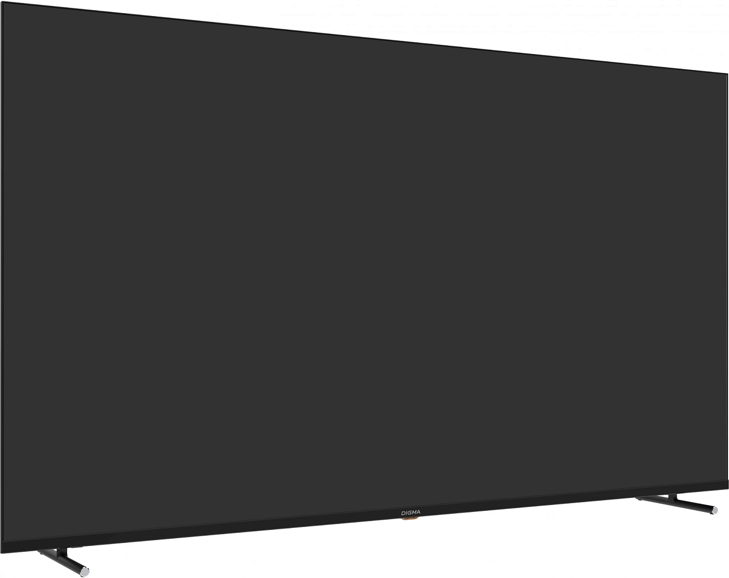 Телевизор LED Digma 65" DM-LED65UBB33 Яндекс.ТВ Frameless Metal черный 4K Ultra HD 60Hz DVB-T DVB-T2 DVB-C DVB-S DVB-S2 USB WiFi Smart TV