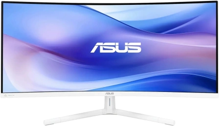 Монитор Asus 34" VU34WCIP-W черный VA LED 1ms 21:9 HDMI M/M матовая HAS 3000:1 300cd 178гр/178гр 3440x1440 100Hz DP 2K USB 5.21кг