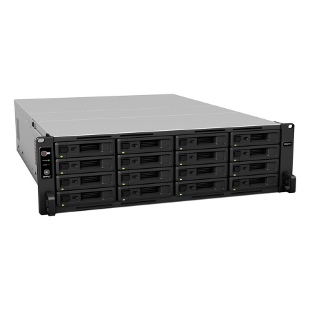 Система хранения данных Synology (Rack3U) 8C2,1Ghz/16Gb (64)/RAID0,1,10,5,6/upto16HP HDDs SATA(3,5'or2,5')upto 40 with 2xRX1217(RP)/2xUSB/4xGE+2x10GE/2xPCIe/iSCSI/2xIPcam(upto90)/2xRPS/no rail/1YW' repl RS4017xs+