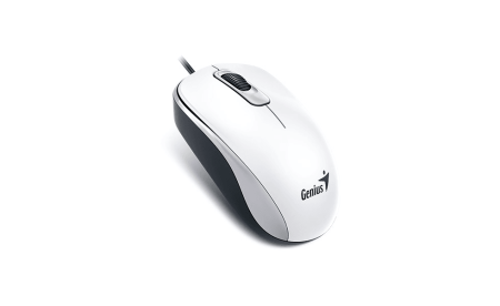 Мышь DX-110, USB, G5, белая (white, optical 1000dpi, подходит под обе руки)