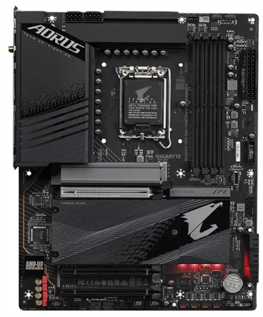 Материнская плата GIGABYTE Z790 AORUS ELITE AX, LGA1700, Z790, 4*DDR5, 6*SATA, 4*M.2, 5*USB 3.2, 4*USB 2.0, Type-C, 3*PCIx16, HDMI+DP, ATX (незначительное повреждение коробки)