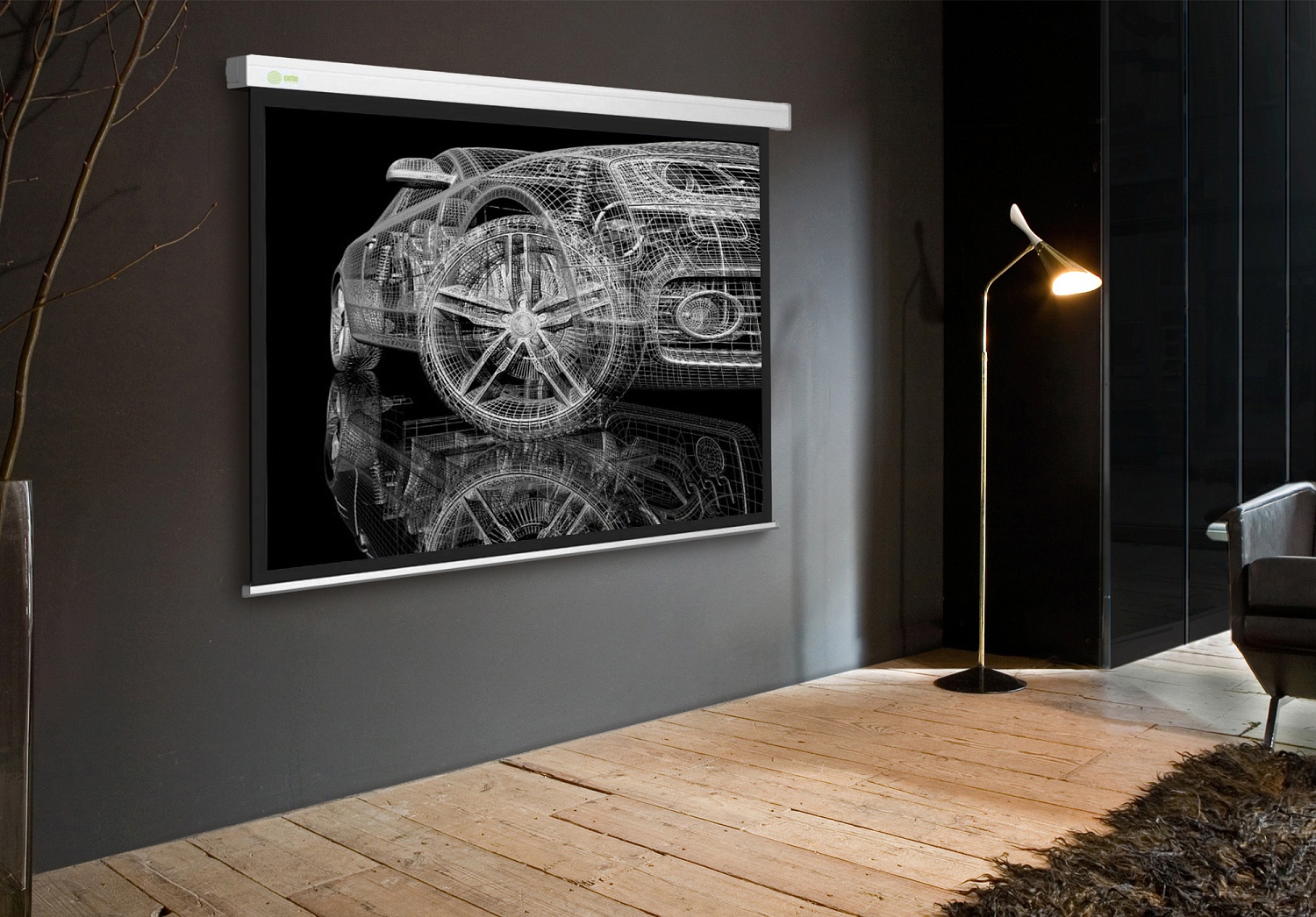 Экран Cactus 213x213см Wallscreen CS-PSW-213x213 1:1 настенно-потолочный рулонный белый Экран Cactus 213x213см Wallscreen CS-PSW-213x213 1:1 настенно-потолочный рулонный белый