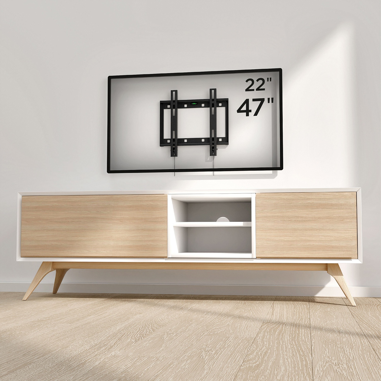 Кронштейн для телевизора Holder LCD-F2608 черный 22"-47" макс.40кг настенный фиксированный