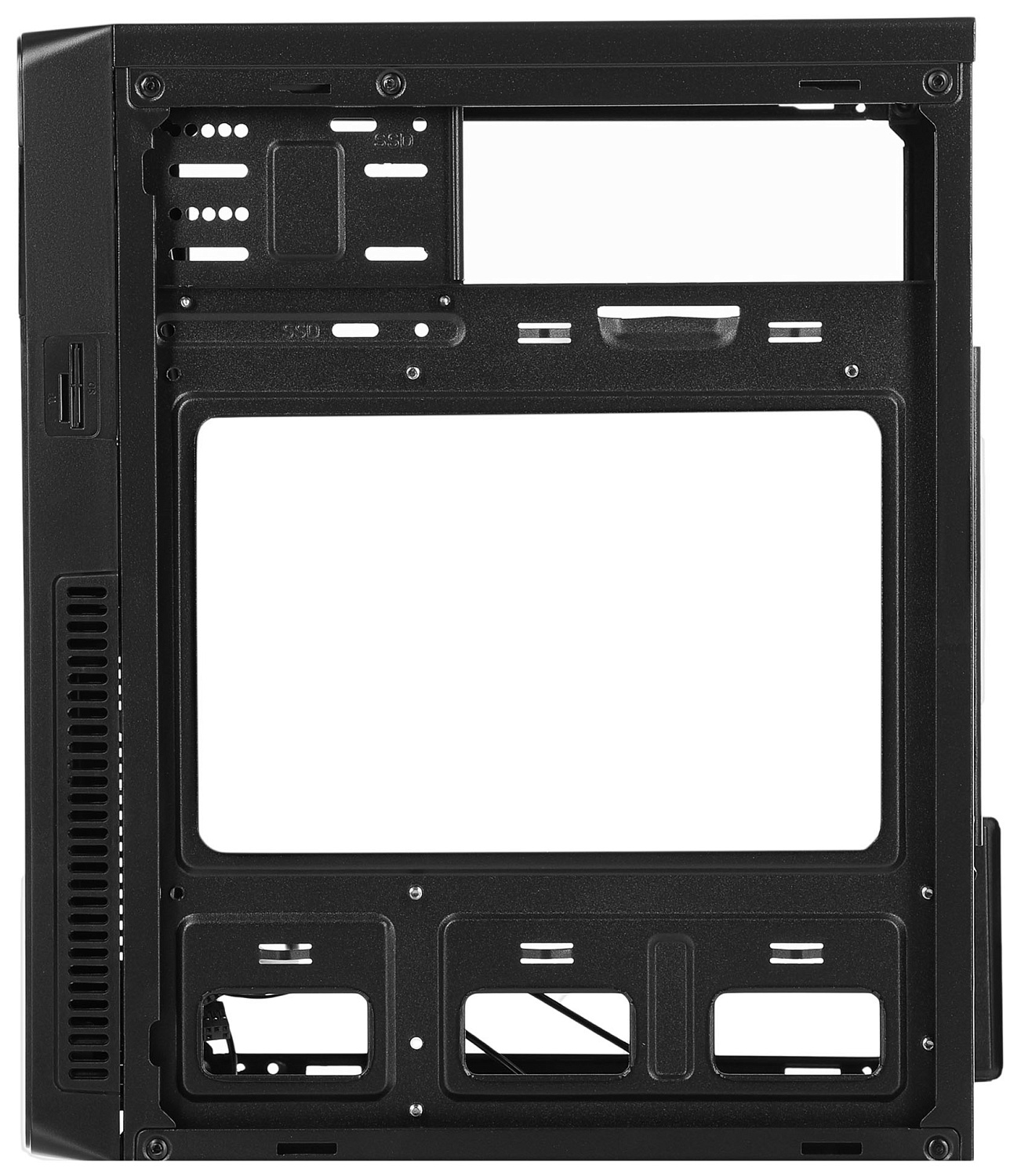 Корпус Digma DC-MATX104-U2 черный без БП mATX 1x80mm 2x120mm 2xUSB2.0 audio